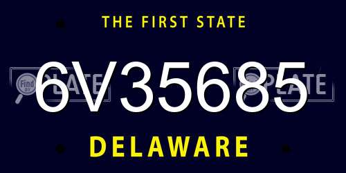 6V35685 Delaware License Plate