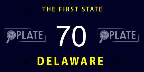 70 Delaware License Plate