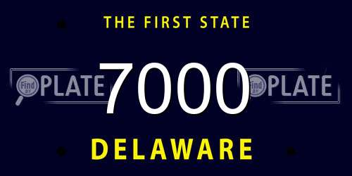 7000 Delaware License Plate