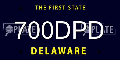 700DPD Delaware License Plate