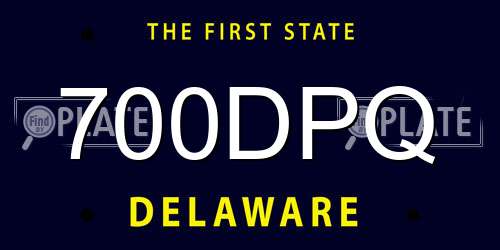700DPQ Delaware License Plate