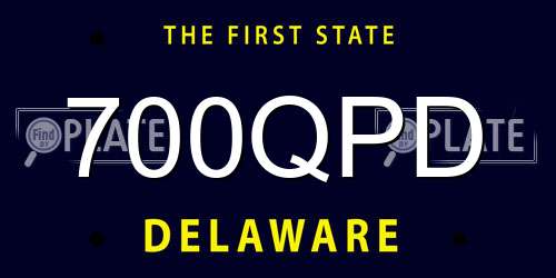 700QPD Delaware License Plate