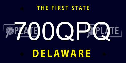 700QPQ Delaware License Plate