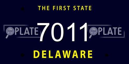 7011 Delaware License Plate