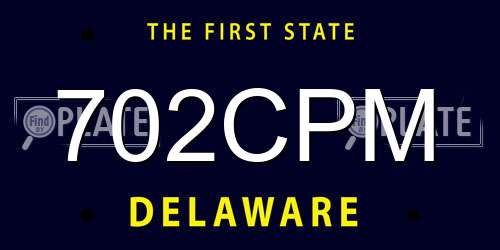 702CPM Delaware License Plate