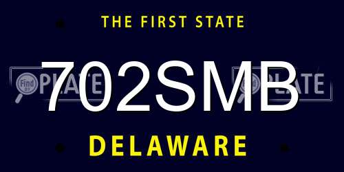 702SMB Delaware License Plate