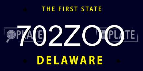 702ZOO Delaware License Plate