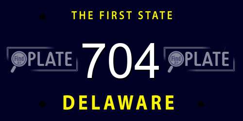 704 Delaware License Plate