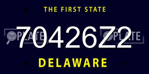 70426Z2 Delaware License Plate
