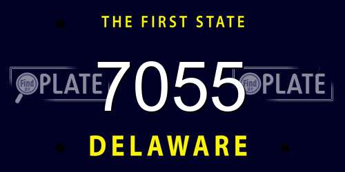7055 Delaware License Plate