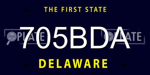 705BDA Delaware License Plate