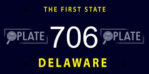 706 Delaware License Plate