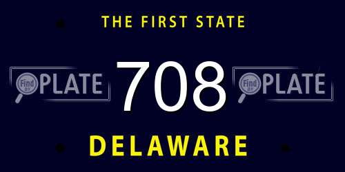 708 Delaware License Plate