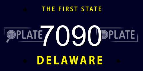 7090 Delaware License Plate