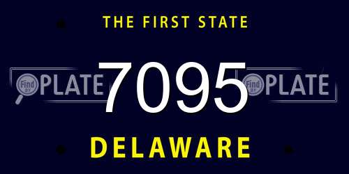 7095 Delaware License Plate