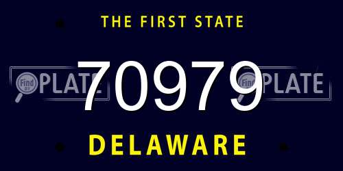 70979 Delaware License Plate