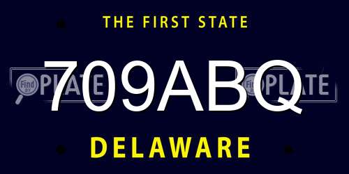 709ABQ Delaware License Plate
