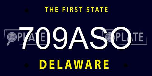 709ASO Delaware License Plate
