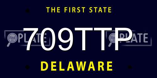 709TTP Delaware License Plate