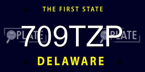 709TZP Delaware License Plate