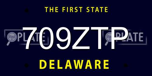 709ZTP Delaware License Plate