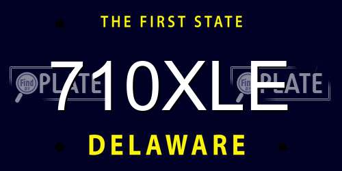 710XLE Delaware License Plate