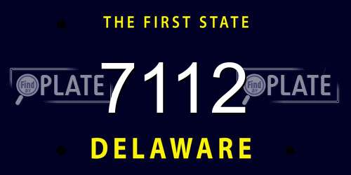 7112 Delaware License Plate