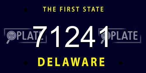 71241 Delaware License Plate