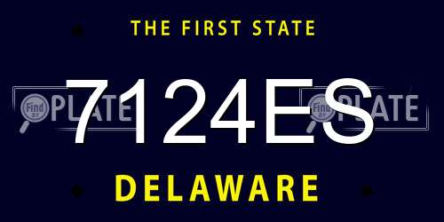 7124ES Delaware License Plate