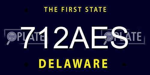 712AES Delaware License Plate