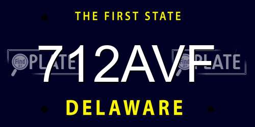 712AVF Delaware License Plate
