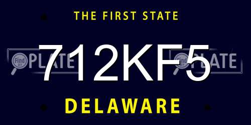 712KF5 Delaware License Plate