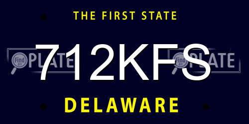 712KFS Delaware License Plate