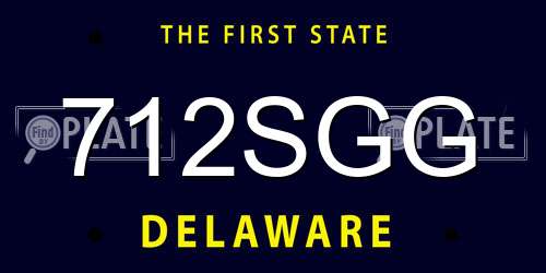 712SGG Delaware License Plate