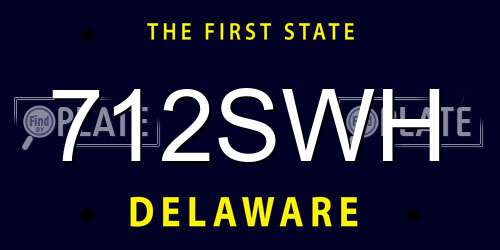 712SWH Delaware License Plate