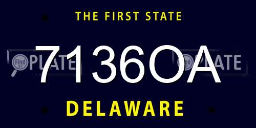 7136OA Delaware License Plate