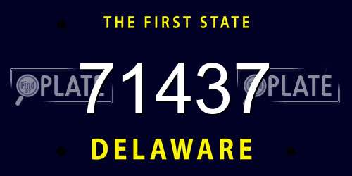 71437 Delaware License Plate