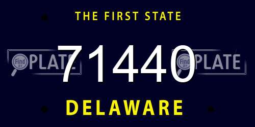 71440 Delaware License Plate