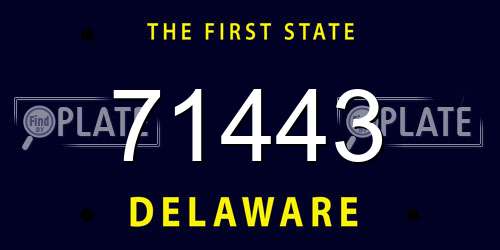 71443 Delaware License Plate