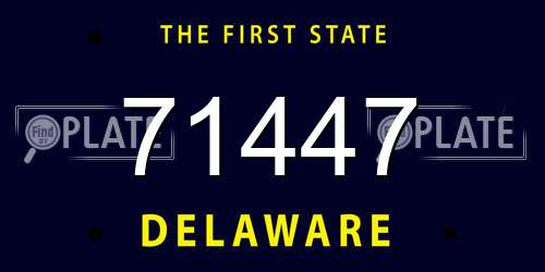 71447 Delaware License Plate