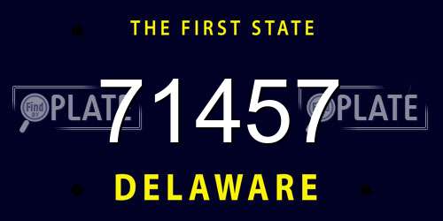 71457 Delaware License Plate