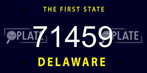 71459 Delaware License Plate