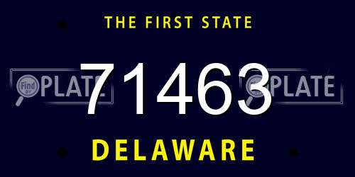 71463 Delaware License Plate