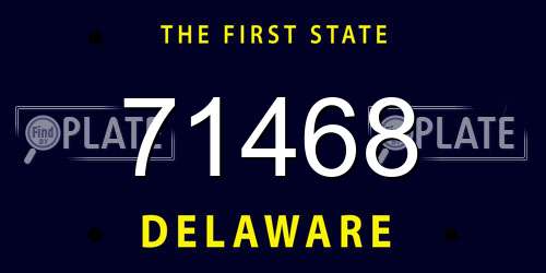 71468 Delaware License Plate