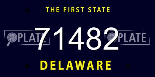 71482 Delaware License Plate