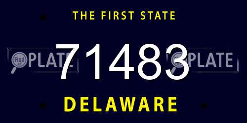 71483 Delaware License Plate