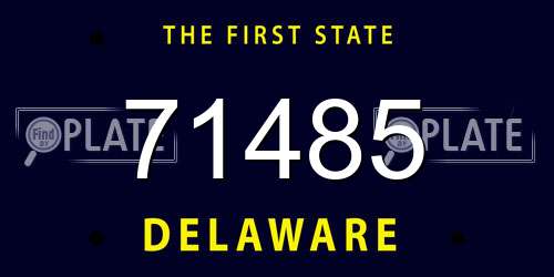 71485 Delaware License Plate