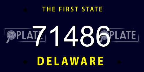 71486 Delaware License Plate