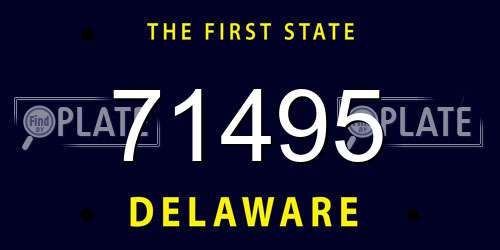 71495 Delaware License Plate