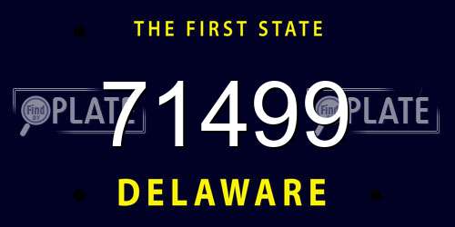 71499 Delaware License Plate